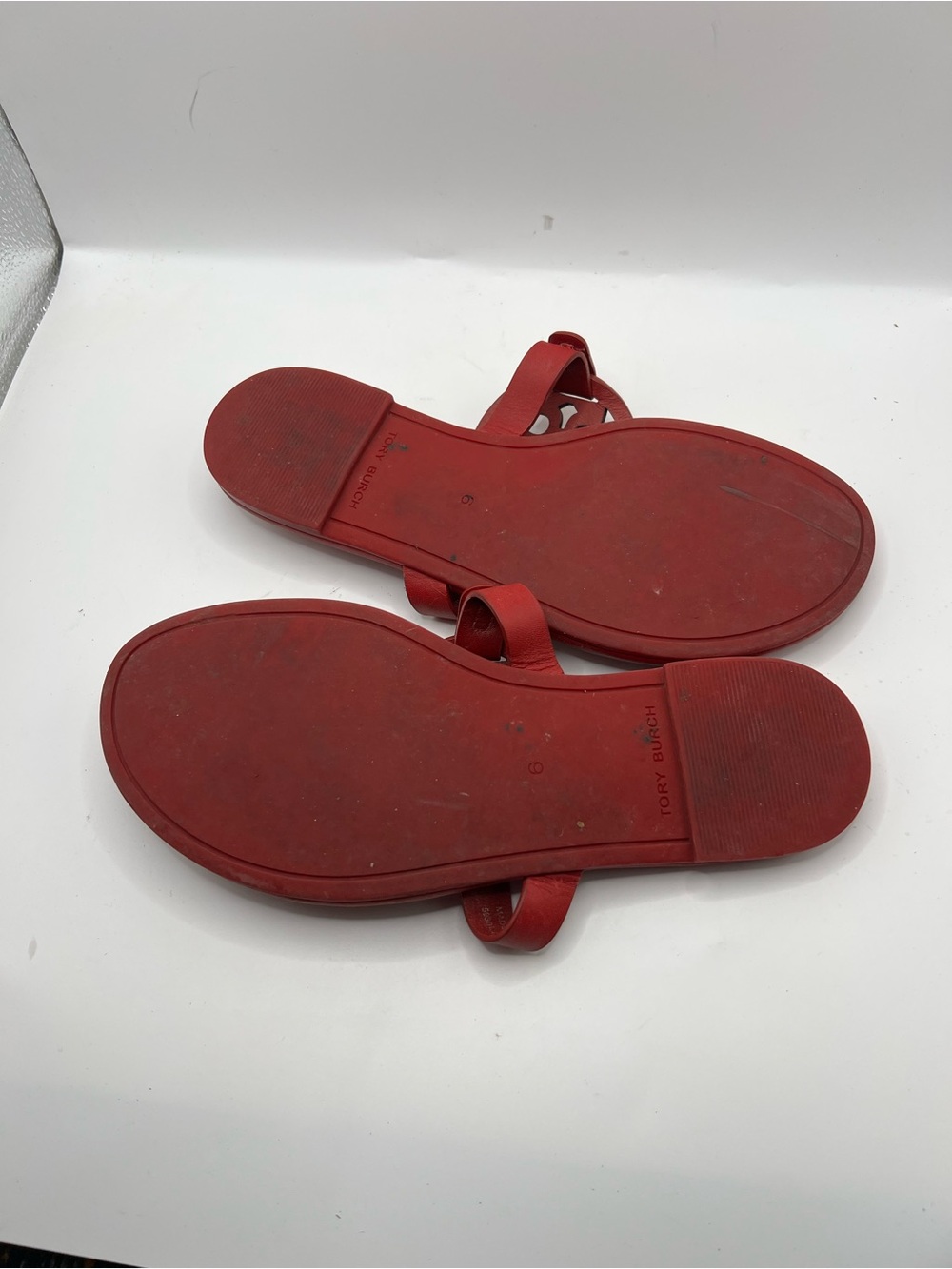 Tory Burch miller Red Logo Thong Sandals - Picture 12 of 12